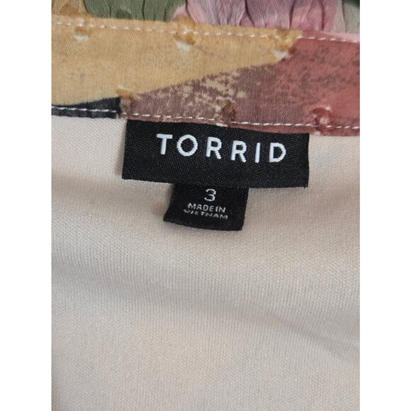 Torrid Clip Dot Keyhole Dress Women’s 3X Black Mini Short Sleeve Plus Size Flowy - Picture 8 of 11